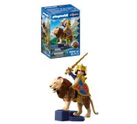 Playmobil | Knights | Lion avec Chevalier doré | Set de Combat avec Lion blindé, Chevalier doré et Armes | pour Enfants à partir de 4 Ans | 72212