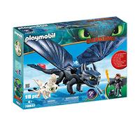 Playmobil - Krokmou et Harold avec bébé Dragon - 70037