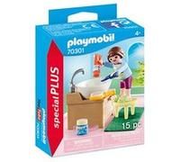 Playmobil La maison moderne 70301 Enfant avec lavabo Multicolore G