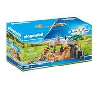 Playmobil - Le parc animalier 70343 - Famille de lions avec végétation