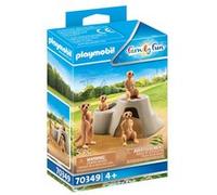 Playmobil Le parc animalier 70349 Suricates et rocher Multicolore G