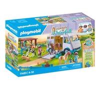 Playmobil Le Poney Club 71493 Van pour cheval et poneys avec enclos G