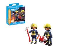 Playmobil – Duo Pack Pompiers 71885 – hache et extincteur – Bleu