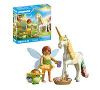 Playmobil | Magic Unicorns | Licorne de Collection Fleur d'arc-en-Ciel avec fée | avec Accessoires interchangeables et détails Magiques | Cadeau Parfait pour Les Enfants à partir de 4 Ans | 71840