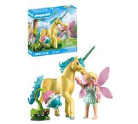 Playmobil | Magic Unicorns | Licorne de Collection Fleur de Soleil avec fée | avec détails Magiques & Accessoires interchangeables | Cadeau Parfait pour Les Enfants à partir de 4 Ans | 71842
