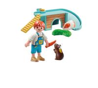 Playmobil Jouet My Life 71746 Enfant avec 2 cochons d'Inde et accessoires, 10 pièces