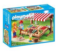 PLAYMOBIL - Marchand avec étal de légumes - Country - 6121 - 3 personnages - Accessoires inclus