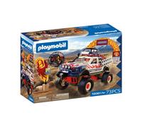 Playmobil | Cars | Monster Truck | Véhicule Tout-Terrain avec treuil et plaques de Pont| Voiture Jouet pour Enfants à partir de 4 Ans | 72061