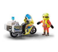 Playmobil Motocyclette D´urgence Avec Feu Intermittent