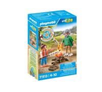 Playmobil 71513 Grand-père Petite Fille et feu de Camp