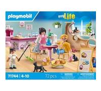 Playmobil My Life 71744 Bar à chats avec 6 chats et personnages Multicolore G