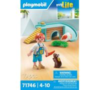 Playmobil Jouet My Life 71746 Enfant avec 2 cochons d'Inde et accessoires, 10 pièces