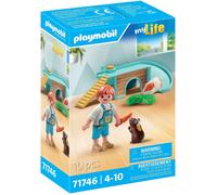 Playmobil Jouet My Life 71746 Enfant avec 2 cochons d'Inde et accessoires, 10 pièces