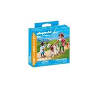 Playmobil My Life 71803 - Fermière et enfant avec veau - Duo Pack