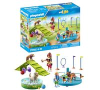 PLAYMOBIL 71745 Aire de jeux pour chiens, enfant et éducatrice, My Life, 61 pièces, Dès 4 ans
