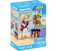 PLAYMOBIL 71747 Toiletteuse avec caniche et accessoires, My Life, 23 pièces, Dès 4 ans