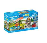 PLAYMOBIL 71476 StarterPack Maman et enfant avec fauteuil suspendu, My Life, 29 pièces, Dès 4 ans
