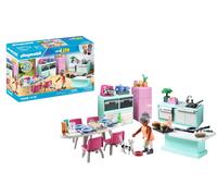 PLAYMOBIL MyLife 71608 Küche mit Essplatz, vollausgestattete Küche für detailget