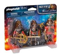 Playmobil 70672 3 Combattants Burnham Raiders - Novelmore - avec Trois Personnages, Une épée, Deux haches et Deux boucliers - Histoire & Imaginaire - Dès 4 Ans