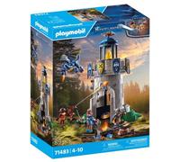 Playmobil 71483 Tourelle des Chevaliers de Novelmore avec Dragon - Les Chevaliers défendent Leur Royaume Novelmore - avec 1 Animal et 3 Personnages - Jouet Univers médiéval et Historique. Dès 4 Ans