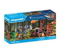 Playmobil 71485 Chevaliers et catapulte - Novelmore - Duel Entre Les Chevaliers de Novelmore et Les Burnham Raiders - avec 1 Animal et 3 Personnages - Jouet Univers médiéval et Historique. Dès 4 Ans