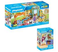 Playmobil pack centre animaux Centre de soin canin (71743) + Toiletteuse avec caniche (71747)