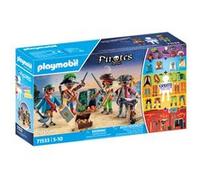 Playmobil 71533 MyFigures : Pirates - Prenez Le Large et embarquez pour Une Chasse au trésor en mer - Set de Plusieurs Personnages à Personnaliser - Pirates - Dès 5 Ans