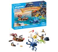 PLAYMOBIL Pirates 71636 Calendrier de l'Avent : Pirates 24 surprises dont deux figurines et une pieuvre g ante Calendrier de l'Avent 2024 Jouets