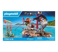 Playmobil Pirates 71794 Pirate avec radeau flottant et trésor Multicolore G