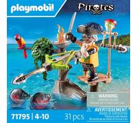 Playmobil Pirates 71795 Pirate avec arbalète et poissons à viser