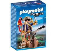 PLAYMOBIL - Pirates - Capitaine Pirate Avec Canon - Les Pirates Des Ténèbres - Mixte - A partir de 4 ans