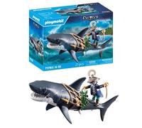PLAYMOBIL 71793 Pirate et requin avec mâchoire articulée, Les pirates, 21 pièces, Dès 4 ans