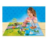 PLAYMOBIL - Play Map - Fées avec Support de Jeu - La Forêt enchantée - Mixte - A partir de 5 ans