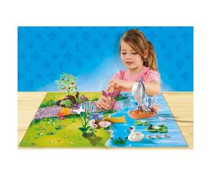 PLAYMOBIL - Play Map - Fées avec Support de Jeu - La Forêt enchantée - Mixte - A partir de 5 ans