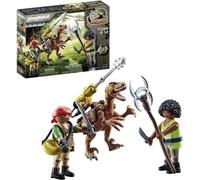Playmobil 71264 Deinonychus et Guerriers - Dino Rise - avec Un Personnage et Un Dinosaure avec Canon pivotant - Monde Merveilleux des Ces Dinosaures terrifiants - Histoire & Imaginaire - Dès 5 Ans