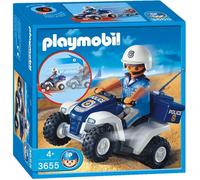 Playmobil Policier avec quad 3655 moteur à retro friction