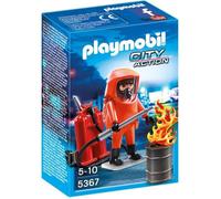 PLAYMOBIL - POMPIER AVEC COMBINAISON DE FEU - 5367 - Mixte - A partir de 5 ans