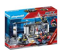 Playmobil Quartier général transportable policiers d'élite