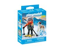 Playmobil Jouet Garçon en raquette + St Bernard PLL71741