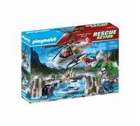 Playmobil Rescue Action Unités de secouristes avec héelicoptère 70663 moto
