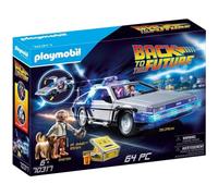 Playmobil Voiture 70317 Back to the Future DeLorean – avec Marty McFly et Doc Brown – Dès 5 ans
