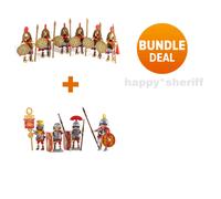 Playmobil soldats figurines 6 x grecs spartiates et 4 x romains set 6490 set ...
