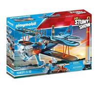 Playmobil Air Stuntshow Biplan Phénix – avec 2 personnages et un avion – Dès 4 ans