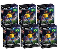 Playmobil Sports & Action : 6 joueurs de football - Brésilien