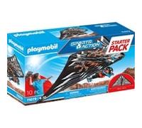 Playmobil 71079 Deltaplane - Sports & Action - Cascadeur Qui Vole dans Les airs Autour des Montagnes - avec Un Personnage, Un Deltaplane et des Accessoires - Starterpack - Dès 4 Ans