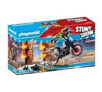 Playmobil Stuntshow 70553 Stuntshow Pilote de moto et mur de feu G