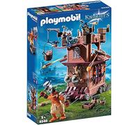PLAYMOBIL Knights - Tour d'Attaque Mobile des Nains - Contient 3 personnages et 1 troll - A partir de 5 ans