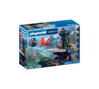 PLAYMOBIL Tour du Chevalier Dragon 72113 70 pièces avec catapulte et dragon rouge