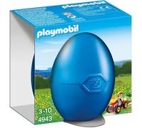 PLAYMOBIL - Œuf de Pâques - Enfant avec tracteur et remorque - Mixte - 33 pièces