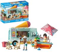 Playmobil | Vacation on The Beach | Ice Cream Truck avec Surfshop | Jouets à partir de 4 Ans | Cadeau pour Enfants | Encourage la créativité | Aventure à la Plage avec Figurines & véhicule | 71904